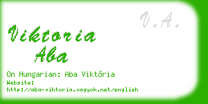 viktoria aba business card